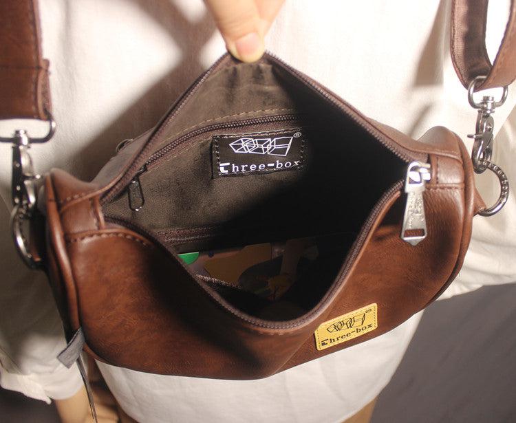 Faux Leather Shoulder Bag