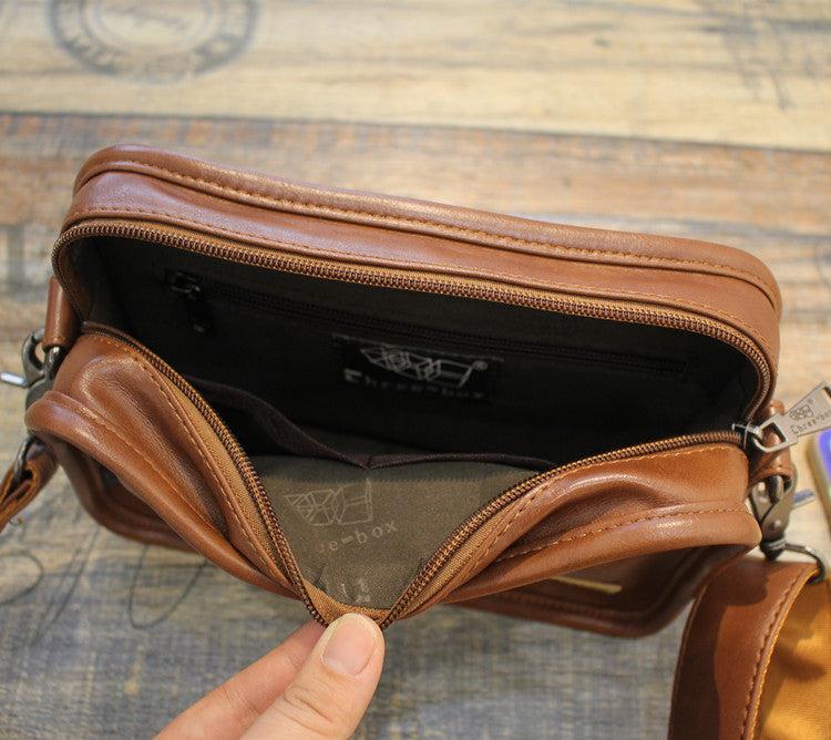 Faux Leather Square Crossbody Bag