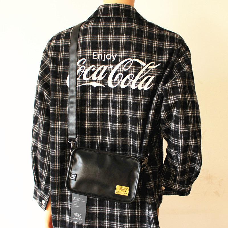 Faux Leather Square Crossbody Bag