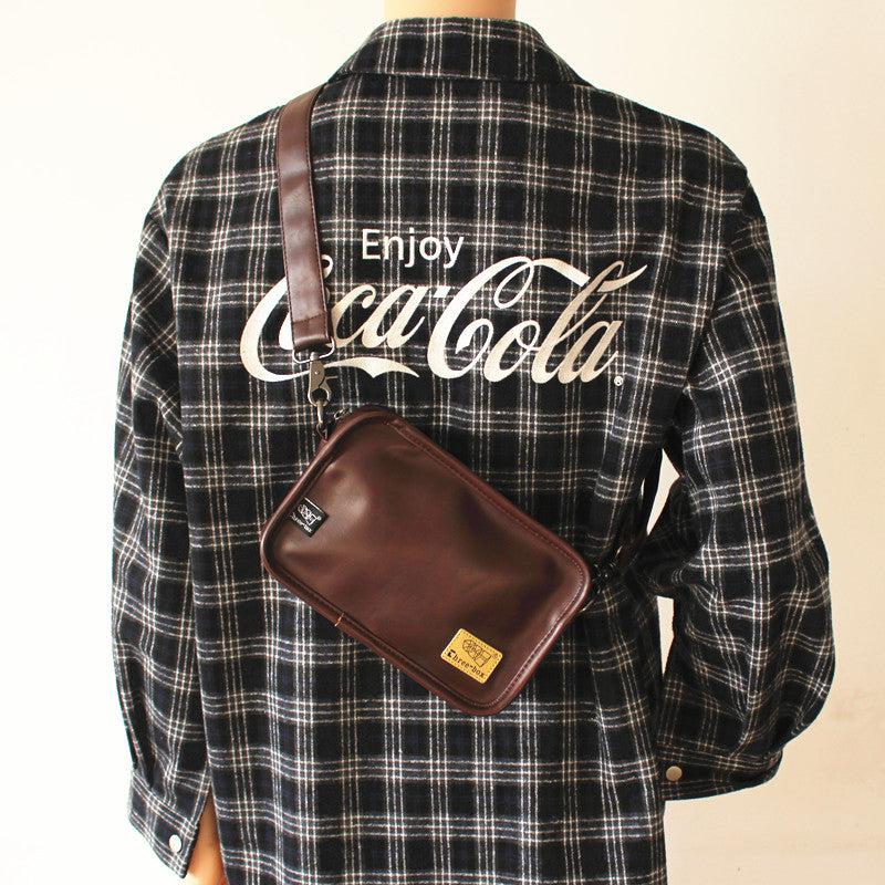 Faux Leather Square Crossbody Bag