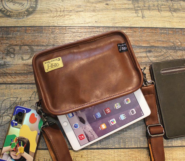 Faux Leather Square Crossbody Bag