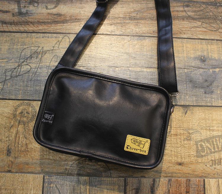 Faux Leather Square Crossbody Bag