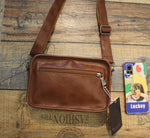 Faux Leather Square Crossbody Bag