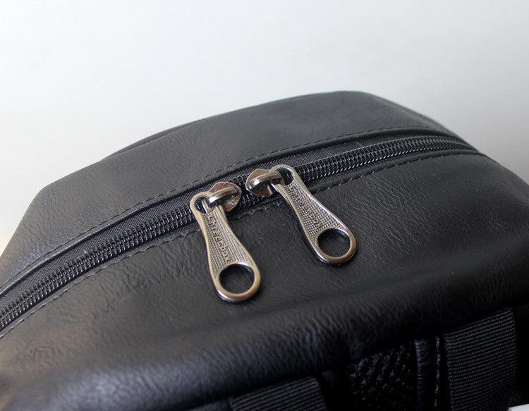 Faux Leather Travel Backpack