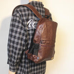 Faux Leather Travel Backpack