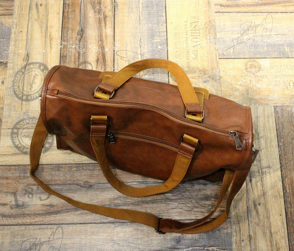 Faux Leather Travel Bag