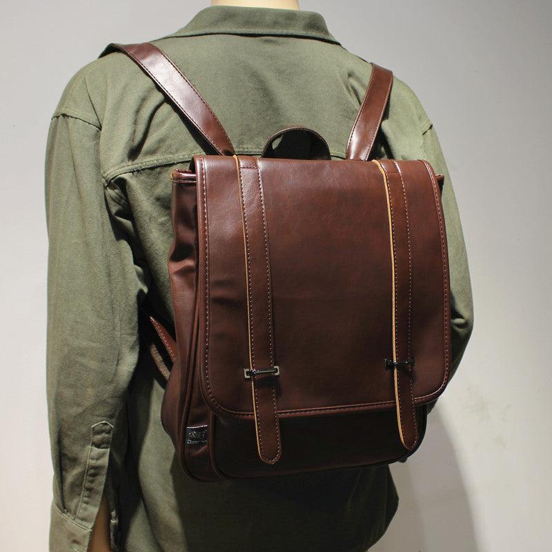 Faux Retro Large-capacity Backpack – The Korean Fashion