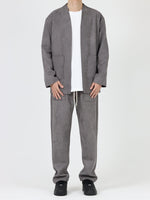 Faux Suede Drape Casual Pants