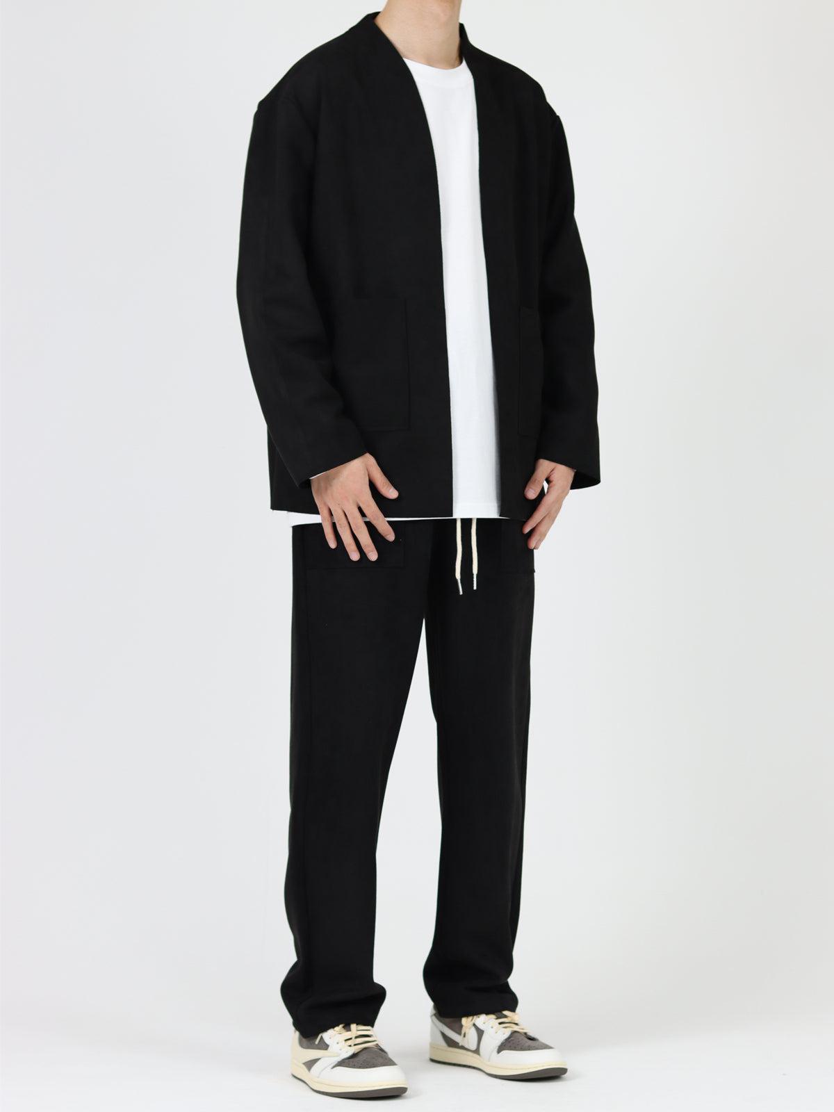 Faux Suede Drape Casual Pants