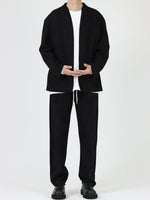 Faux Suede Drape Casual Pants