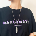 Feather Shape Pendant Necklace