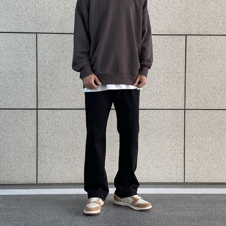 Flared Slim Basic Black Jeans