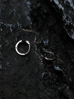 Four Pointed Star Hoop Earrings