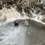 Four Pointed Star Zircon Stud Earrings