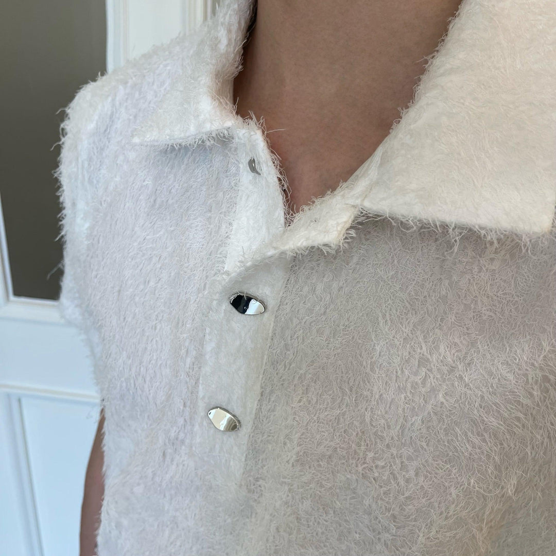 Fringed Furry Polo T-Shirt