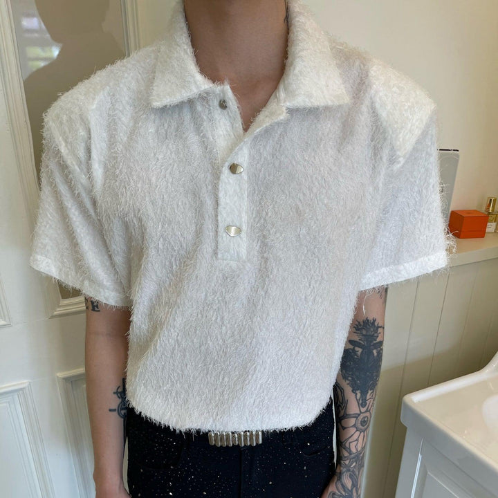 Fringed Furry Polo T-Shirt