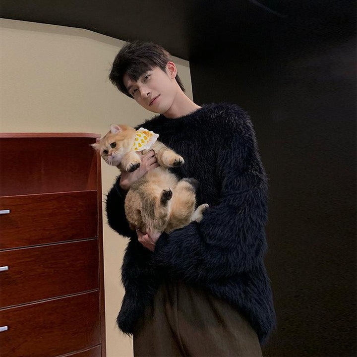 Fuzzy Fleece Pullover Sweater