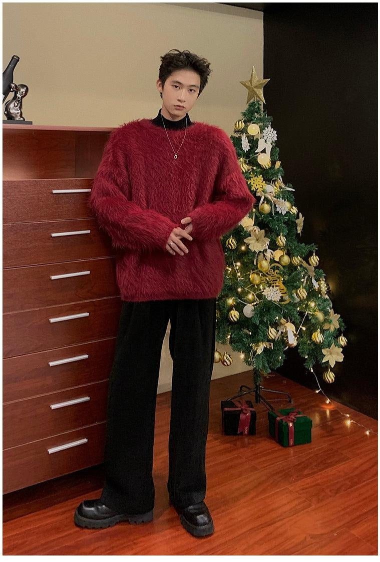 Fuzzy Fleece Pullover Sweater