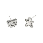 Gingerbread Man Stud Earrings