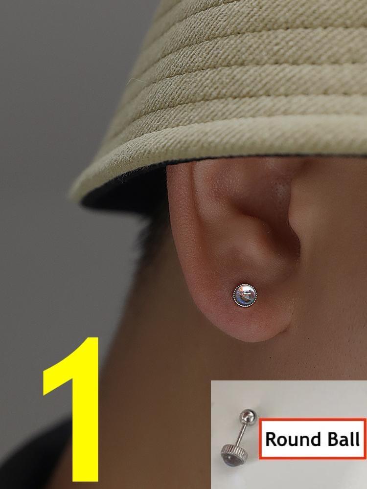 Glass Beads Stud Earrings