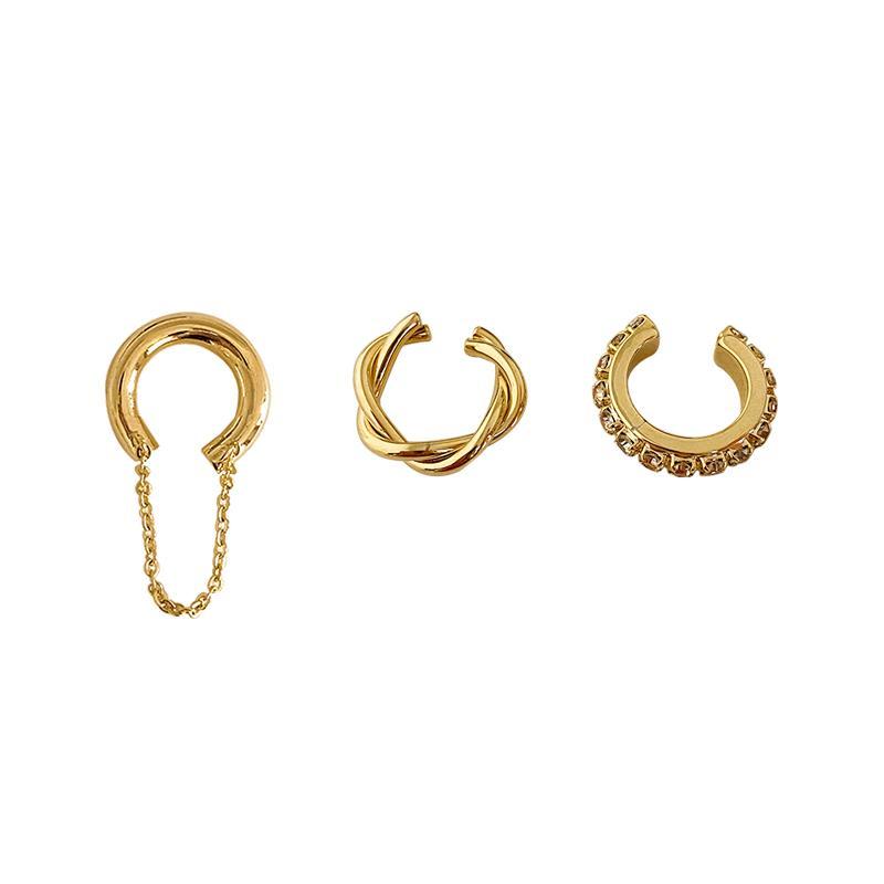 Golden Earring Clip Set