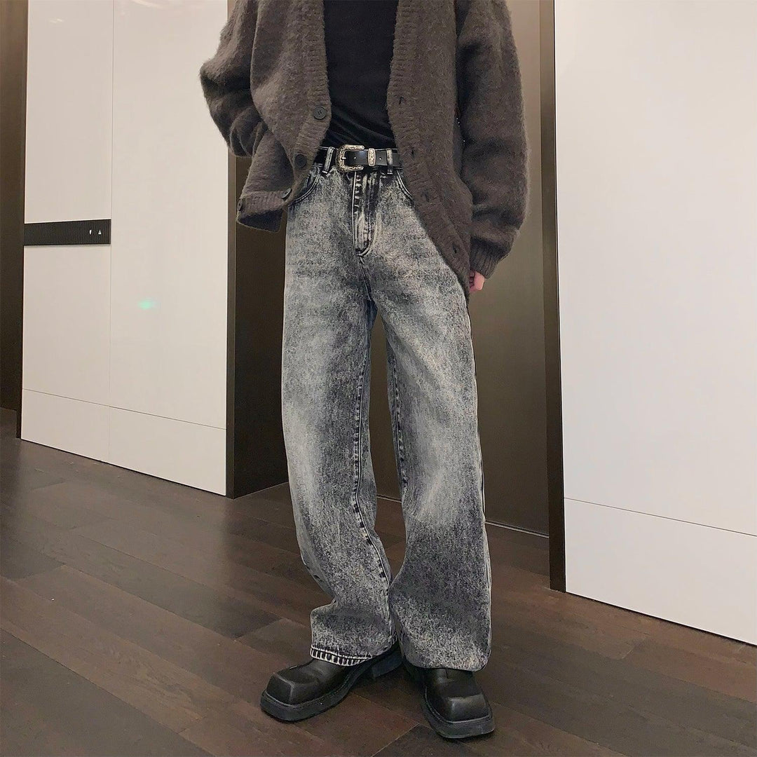 Gray Straight Leg Jeans