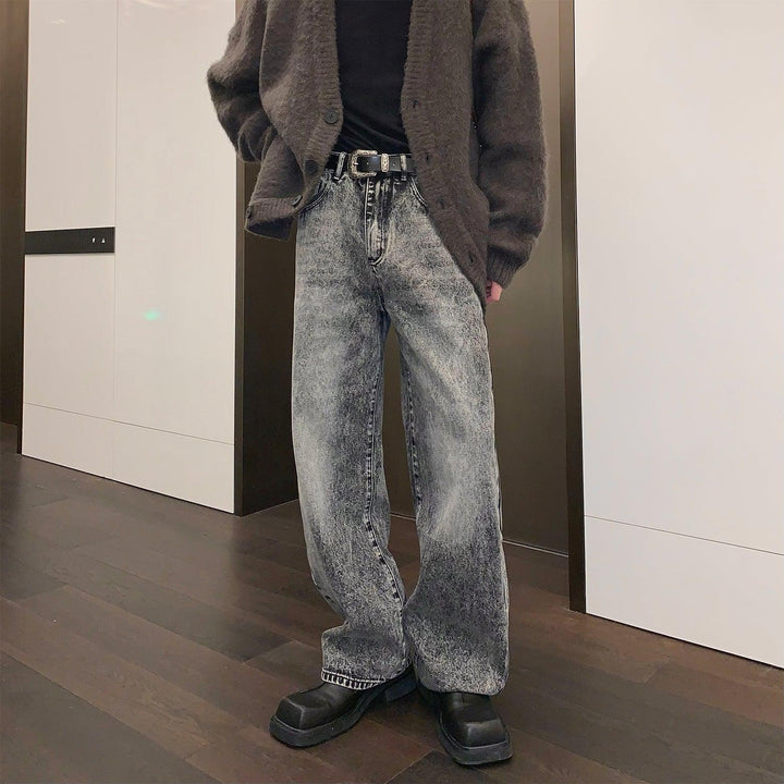 Gray Straight Leg Jeans