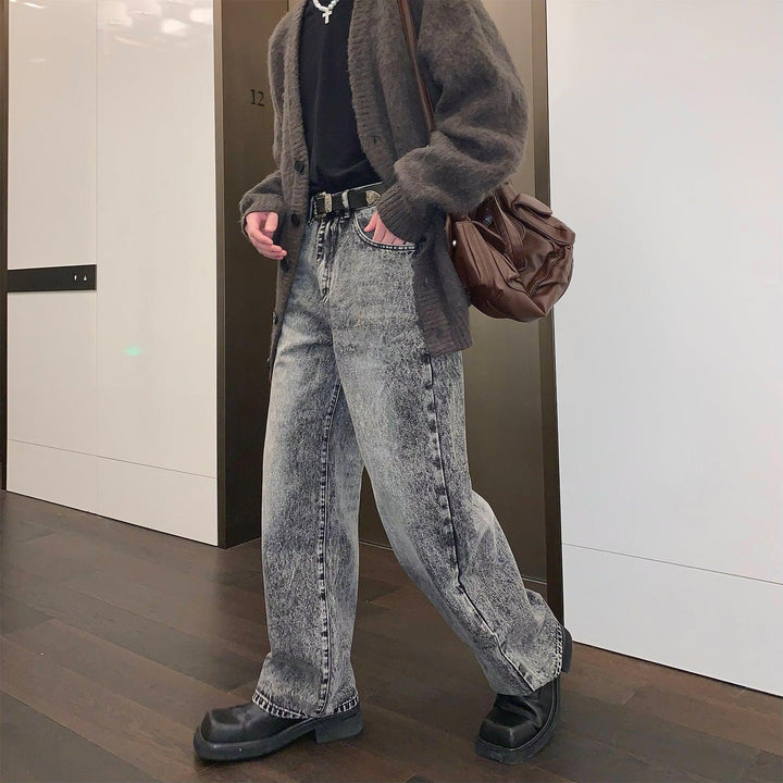 Gray Straight Leg Jeans
