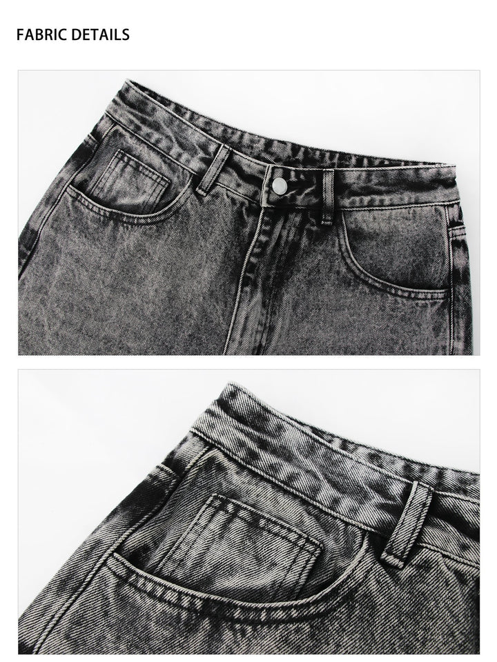 Gray Straight Leg Jeans