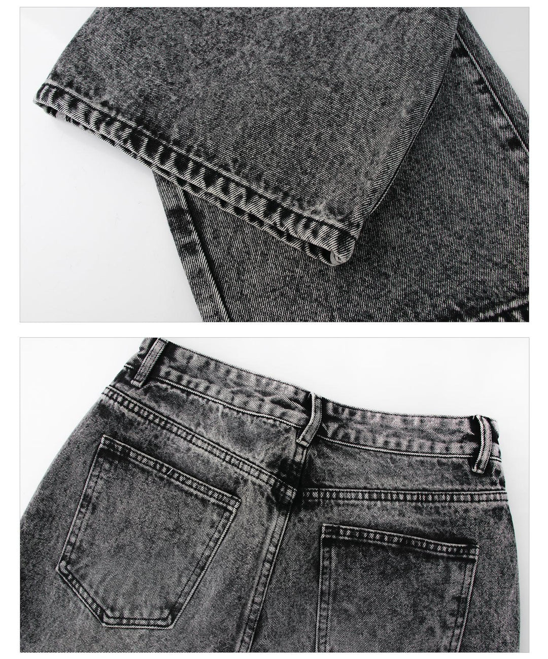 Gray Straight Leg Jeans