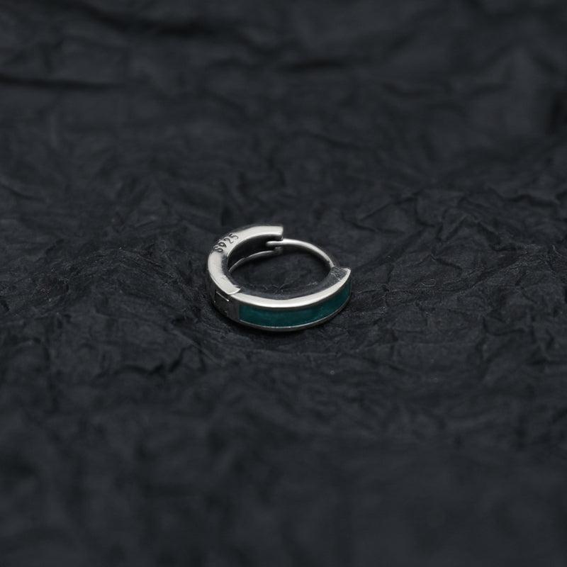 Green Hoop Earrings