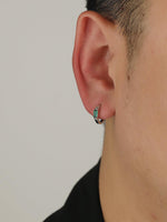 Green Zircon Hoop Earrings