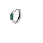 Green Zircon Hoop Earrings