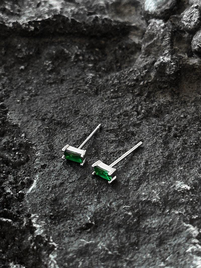 Green Zircon Stud Earrings