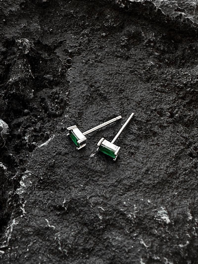 Green Zircon Stud Earrings