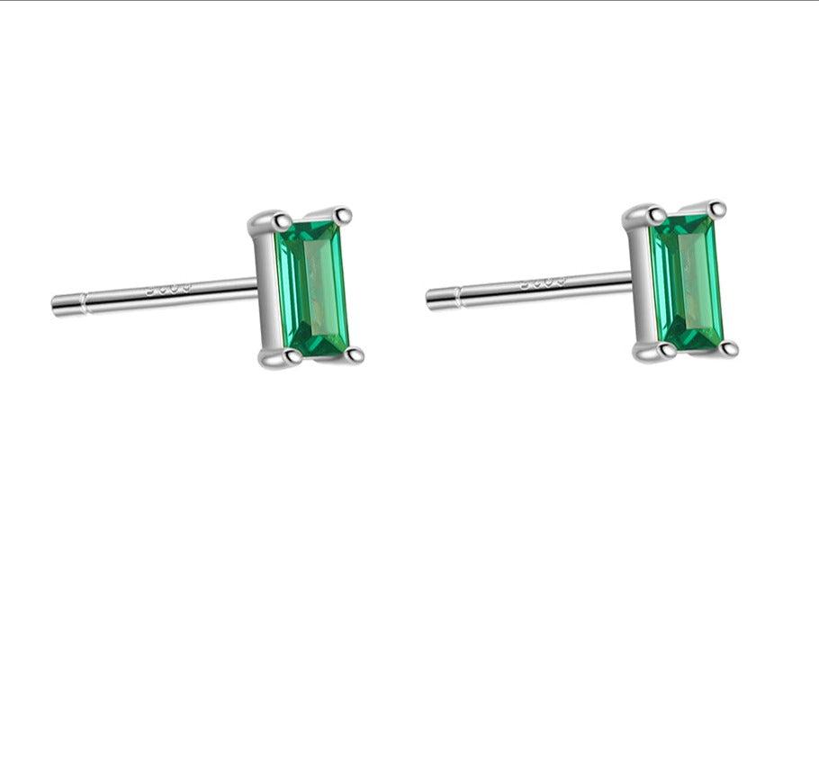 Green Zircon Stud Earrings
