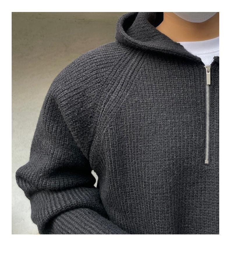 Half Zip Hooded Sweater