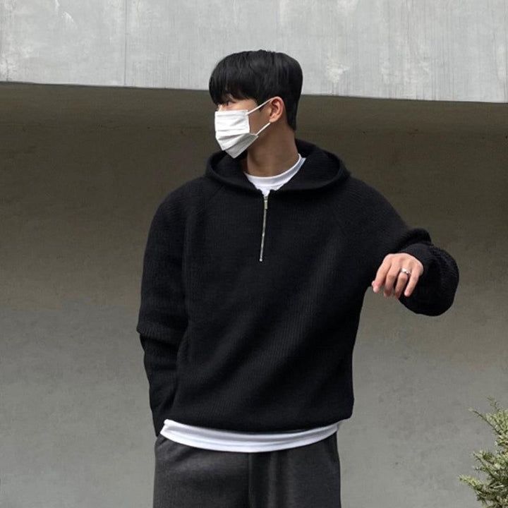 Half Zip Hooded Sweater