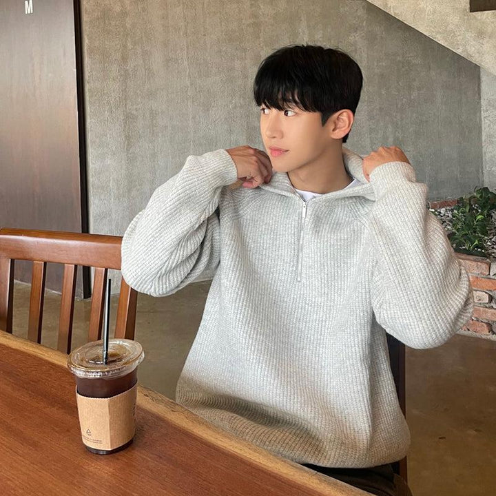 Half Zip Hooded Sweater