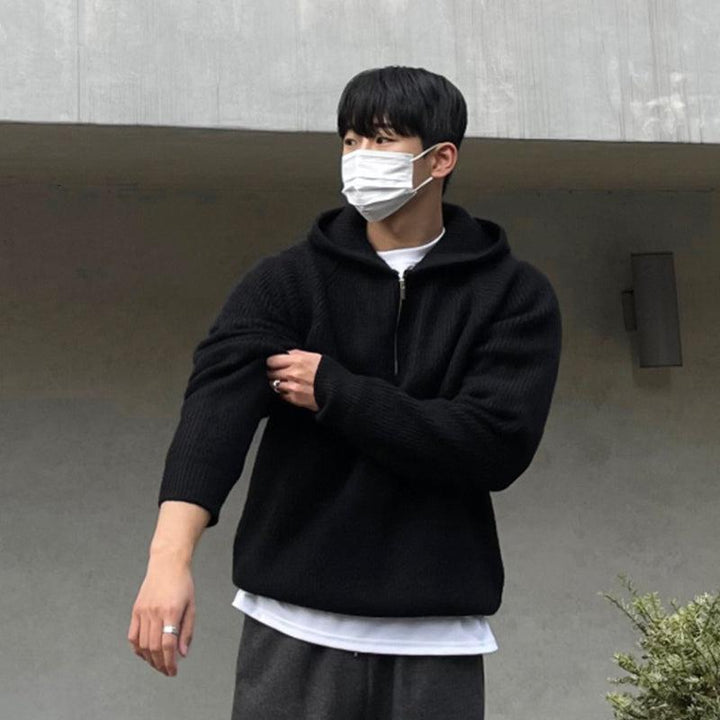 Half Zip Hooded Sweater