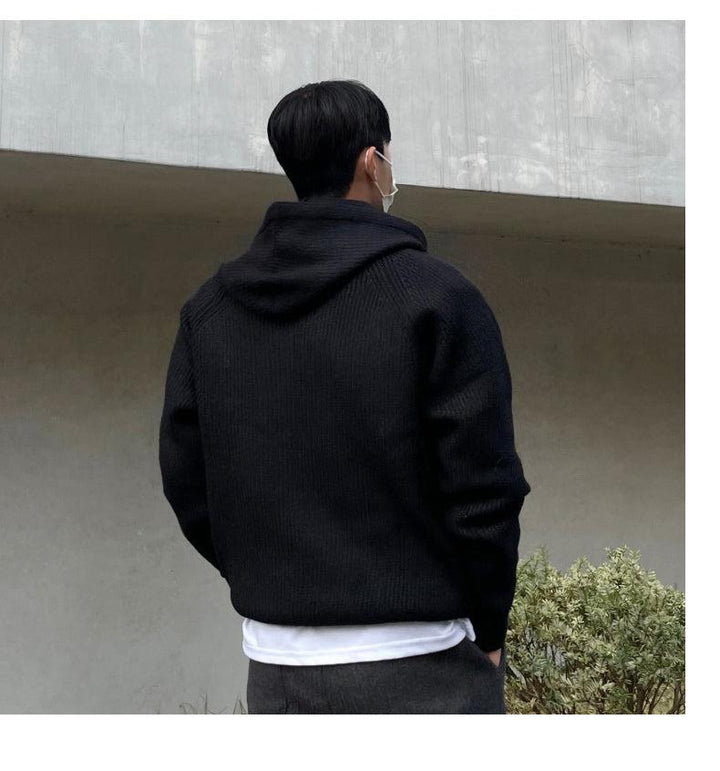 Half Zip Hooded Sweater