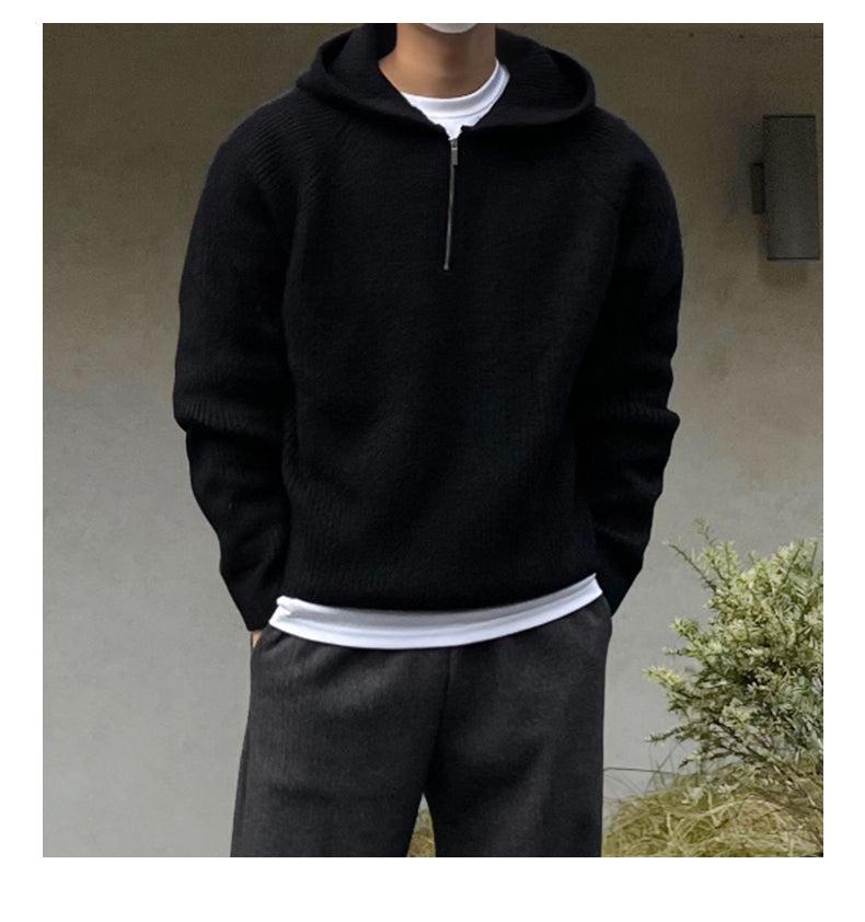 Half Zip Hooded Sweater