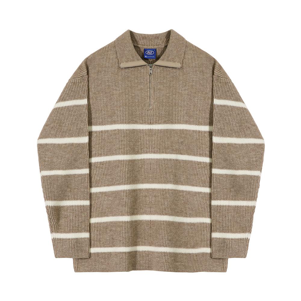Half-zip Striped Sweater