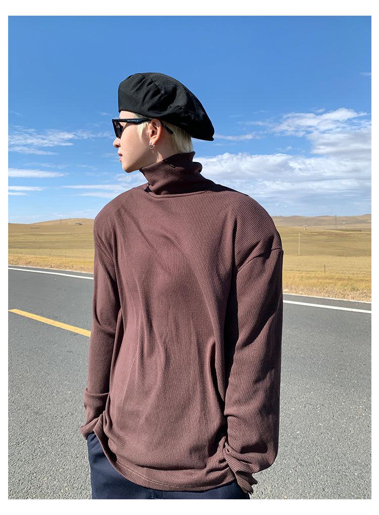 High-Neck Knitted Bottoming Shirt