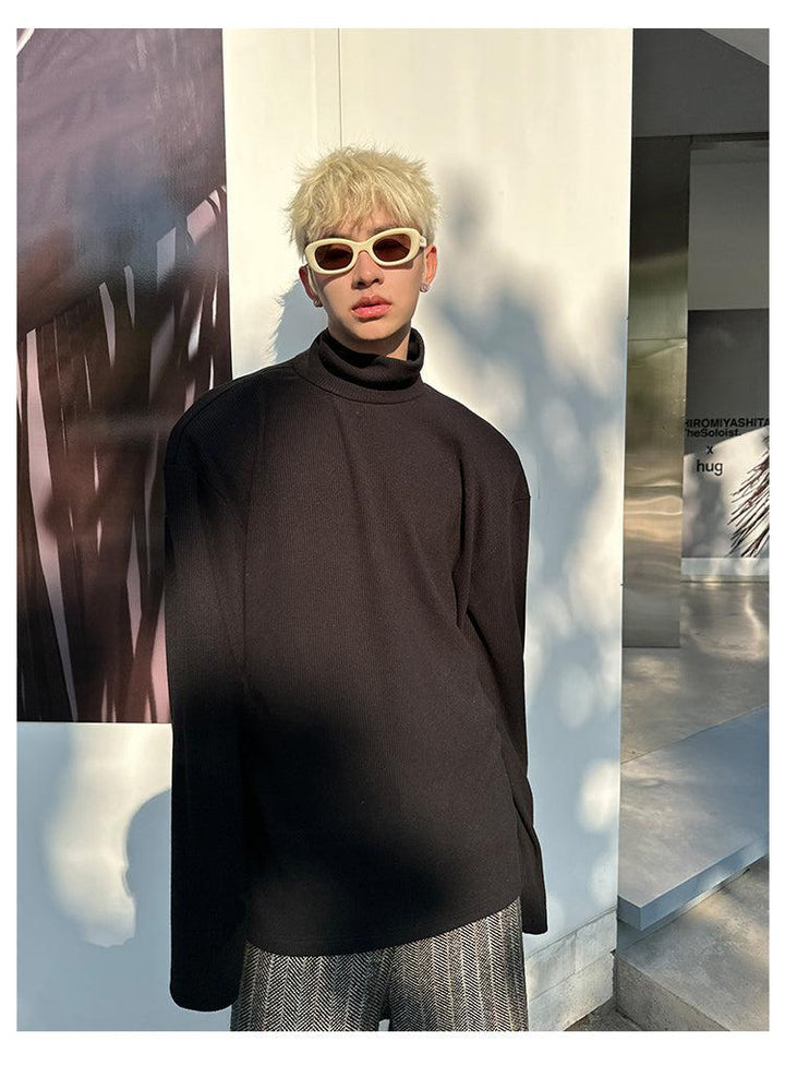 High-Neck Knitted Bottoming Shirt