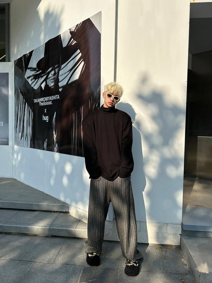 High-Neck Knitted Bottoming Shirt