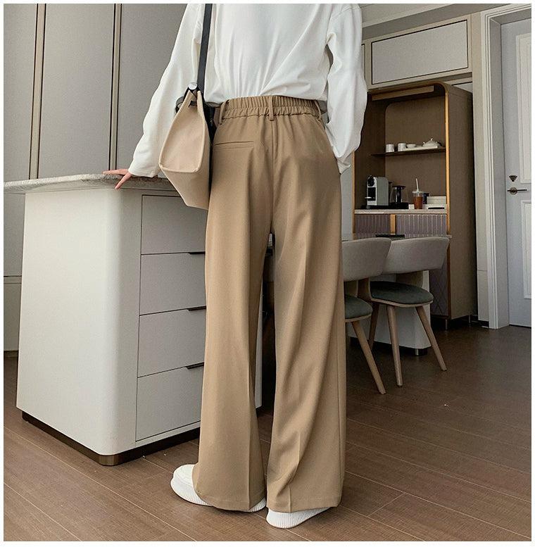 High-waisted Loose-fitting Suit Pants