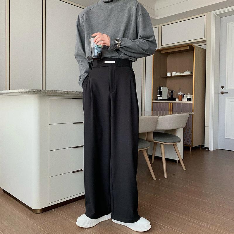 High-waisted Loose-fitting Suit Pants