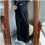 High-waisted Loose-fitting Suit Pants