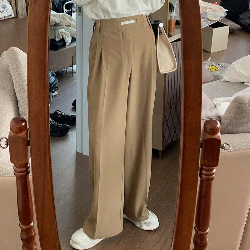 High-waisted Loose-fitting Suit Pants